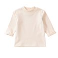 thumbnail image 1 of FAIWAD Unisex Baby Long Sleeve Cotton Tops Spring Fall Basic Soft Solid Color Round Neck Pullover Top, 1 of 3