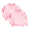 thumbnail image 1 of FAIWAD Unisex Kids 2Pcs Cotton Sweatshirt Boys Girls Crewneck Long Sleeve Solid Color Pullover Tops 3-9 Years, 1 of 2