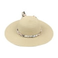 thumbnail image 1 of FAIWAD Wide Brim Floppy Straw Sun Hat Women's Girls Summer Beach Outdoors Bucket Hat Travel Foldable Hat, 1 of 7