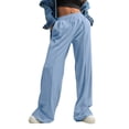 thumbnail image 1 of FAIWAD Wide Leg Sweatpants Women Elastic High Waisted Drawstring Athletic Joggers Sport Workout Lounge Trousers, 1 of 6