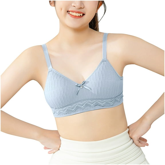 FAIWAD Wireless Bras for Teens Girls Wirefree Padded Adjustable Straps Bralette Comfy Seamless Breathable Everyday Underwear