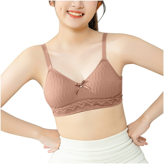 FAIWAD Wireless Bras for Teens Girls Wirefree Padded Adjustable Straps Bralette Comfy Seamless Breathable Everyday Underwear
