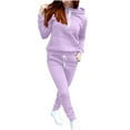 thumbnail image 1 of FAIWAD Women 2 Piece Sweatsuits Long Sleeve Hooded Tops Jogger Pants Fall Winter Loose Lounge Tracksuit, 1 of 7