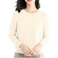 thumbnail image 1 of FAIWAD Women Basic Undershirts Long Sleeve Round Neck Soft Comfy Ribbed Kint Pullover Tops, 1 of 5