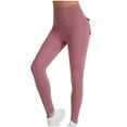 thumbnail image 1 of FAIWAD Women High Waisted Workout Leggings with Pockets Yoga Athletic Pants Slim Stretch Tights Pants, 1 of 4