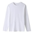 thumbnail image 1 of FAIWAD Women Long Sleeve Round Neck Solid Color Top Casual Plus Size Basic Pullover Tops, 1 of 2