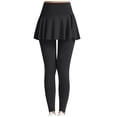 thumbnail image 1 of FAIWAD Women Pleated Tennis Skirts Legging High Waist Athletic Golf Workout Running Yoga Pants, 1 of 4