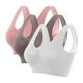 thumbnail image 1 of FAIWAD Women Plus Size 3-Pack Bra Seamless Sports Racerback Yoga Bralette Full Coverage Breathable Underwear, 1 of 5
