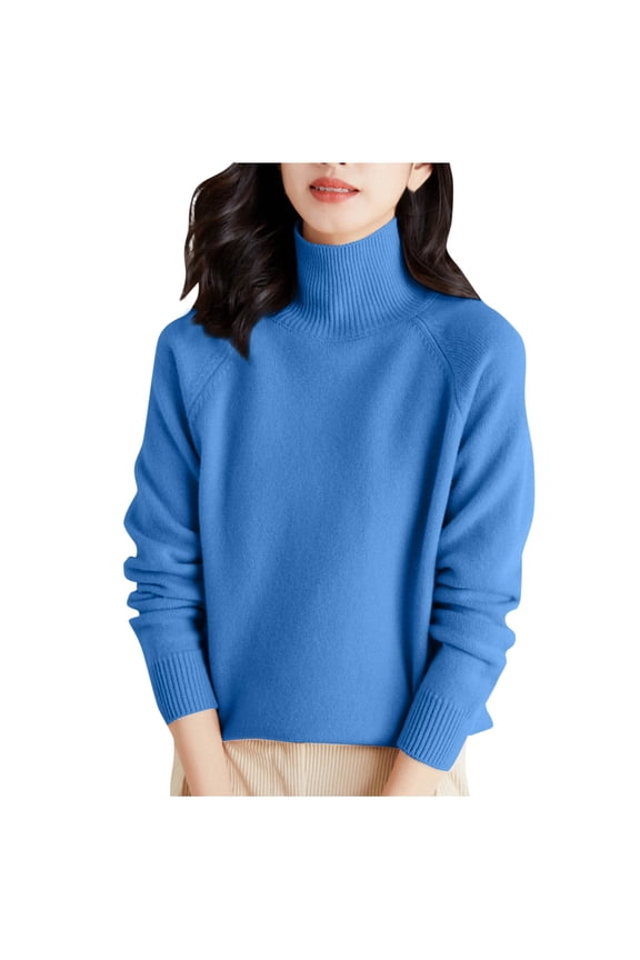 Women Sweaters Long Sleeve Turtleneck Ribbed Knit Base Layer Pullover Tops Casual Lightweight Fall Winter Warm Sweater