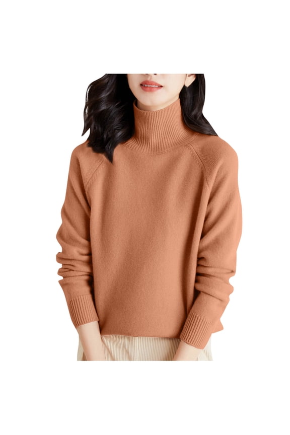 Women Sweaters Long Sleeve Turtleneck Ribbed Knit Base Layer Pullover Tops Casual Lightweight Fall Winter Warm Sweater