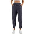 thumbnail image 1 of FAIWAD Women Tapered Joggers with Pockets Casual High Waist Sweatpants Quick Dry Athletic Workout Trousers, 1 of 5