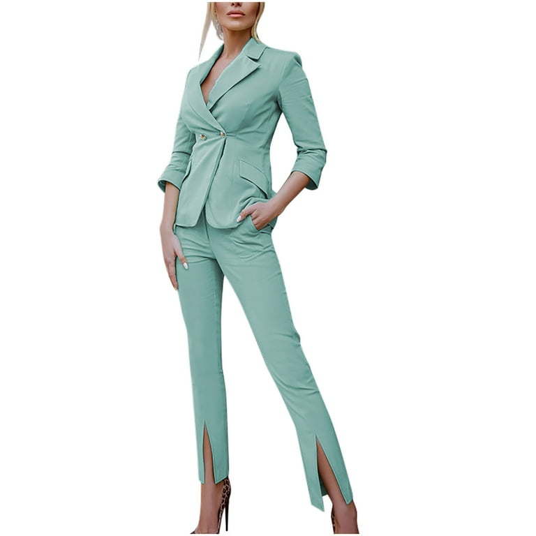 FAIWAD Women's Piece Blazer Outfits Long Sleeve Open Front