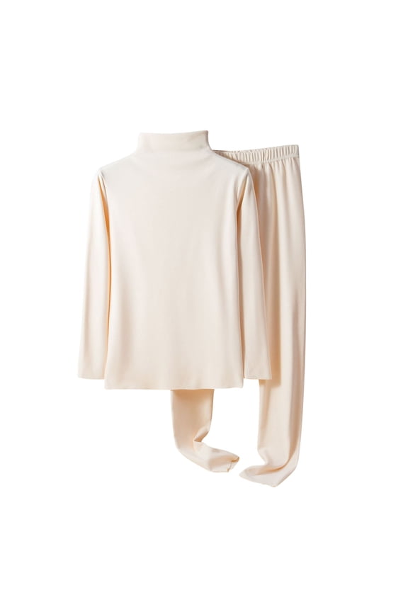 Women's 2 Piece Outfits Long Sleeve Turtleneck Top with Slim Stretch Pants Fall Winter Warm Soft Suit