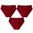 thumbnail image 1 of FAIWAD Women's 3 Pack Ribbed Knitted Cotton Panties High Waist Seamless Panties Breathable Hipster Briefs, 1 of 3