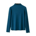 thumbnail image 1 of FAIWAD Women's Bottomed Tunic Tops Long Sleeve Round Neck Stretch Basic Lightweight Pullover Tops, 1 of 7