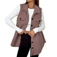 thumbnail image 1 of FAIWAD Women's Button Down Fleece Outerwear Vest Sleeveless Warm Fuzzy Long Jacket Casual Oversized Fall Winter Clothes, 1 of 9