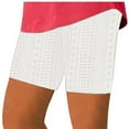 thumbnail image 1 of FAIWAD Women's Elastic Waist Short Leggings Casual Quick Dry Biker Shorts Hollow Out Breathable Beach Short Pants, 1 of 9