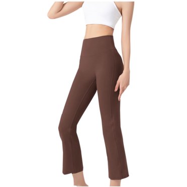 Women's Flare Yoga Pants With Pockets High Waist Bootcut Leggings Casual Bell Bottom Workout Pants