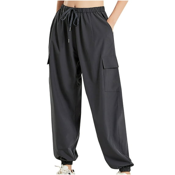FAIWAD Women's High Waist Drawstring Sweatpants Outdoor Cinch Bottom Loose Casual Yoga Athletic Pant