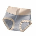 thumbnail image 1 of FAIWAD Women's High Waisted Underwear Color Block Full Coverage Panties Breathable Hipster Stretch Briefs, 1 of 3