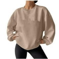 thumbnail image 1 of FAIWAD Women's Hoodless Sweatshirt Casual Crewneck Long Sleeve Pullover Tops Fall Winter Outdoor Sports Clothes, 1 of 8