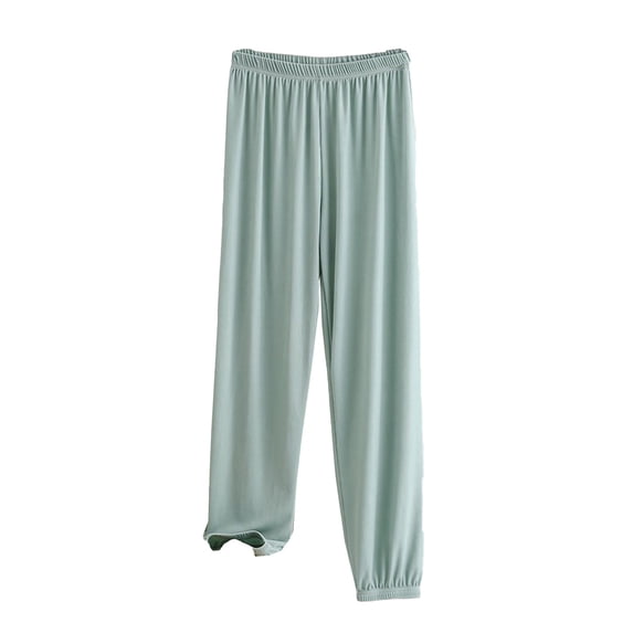 FAIWAD Women's Ice Silk Pajamas Pants Summer Lightweight Loose Pants Ladies Elastic Waist Breathable Nightwear Trousers