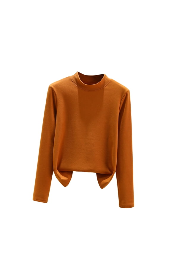 Women's Mock Neck Long Sleeve Tops Slim Fitted Lightweight Thermal Pullover Basic Layer Soft Comfy Tshirt