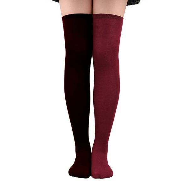 FAIWAD Women's Over Knee High Socks Slim Stretchy Thigh High Socks Stockings for Dresses Girls Colored Footed Tights