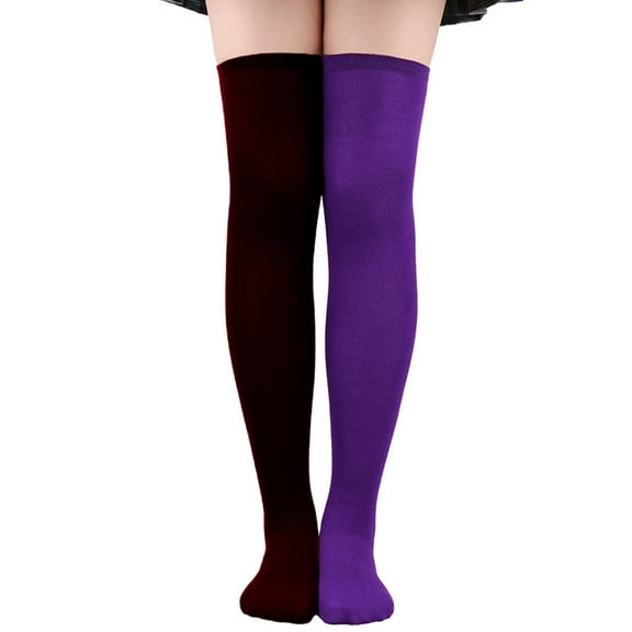 FAIWAD Women's Over Knee High Socks Slim Stretchy Thigh High Socks Stockings for Dresses Girls Colored Footed Tights