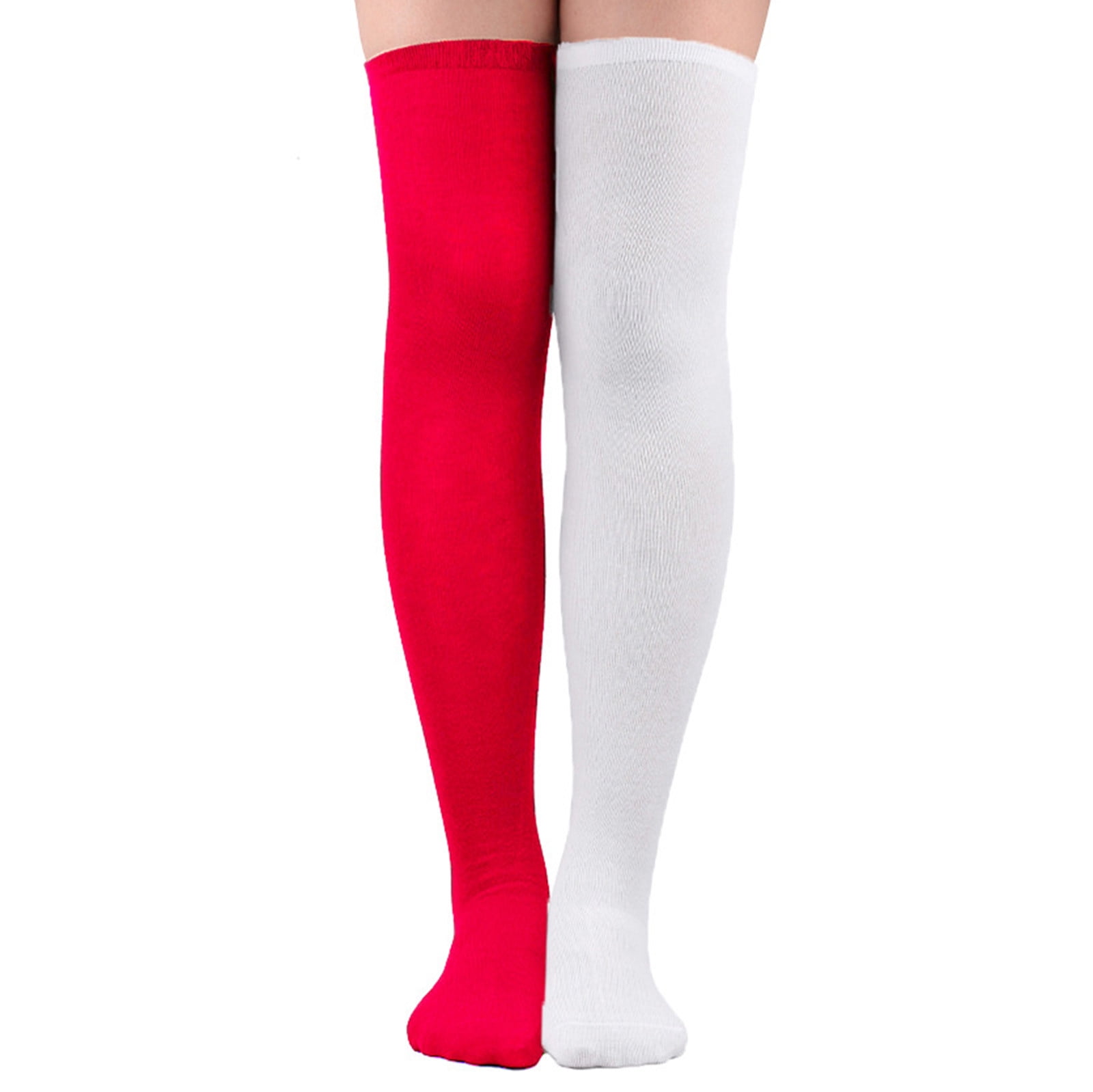 Women's Over Knee High Socks Slim Stretchy Thigh High Socks Stockings for Dresses Girls Colored Footed Tights