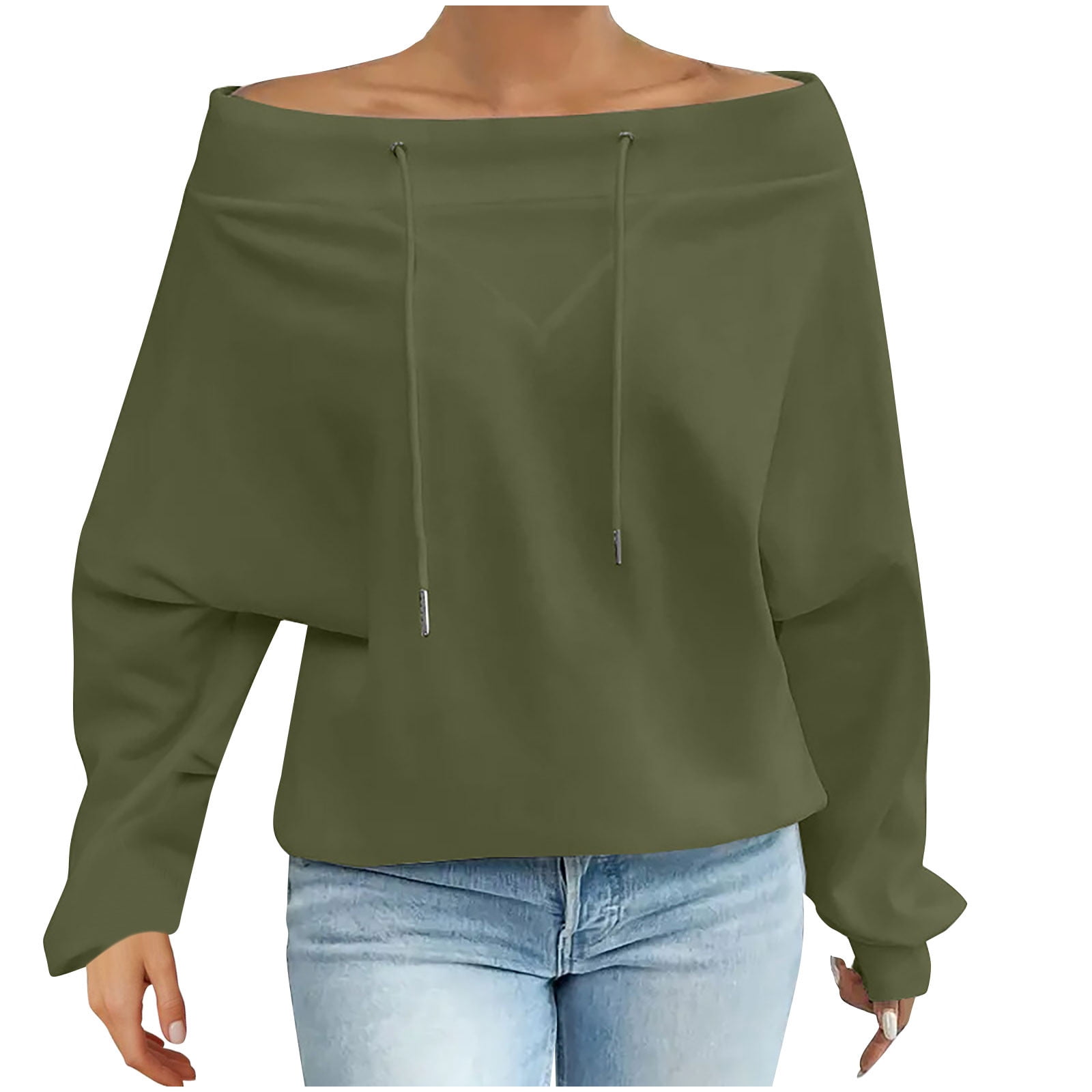All-Over Print Oversized Women's Off-Shoulder Sweatshirt main image 0
