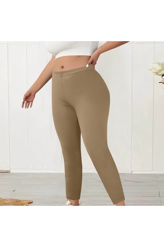 Women's Pants Plus Size High Waisted Full Length Yoga Leggings Casual Stretch Athletic Workout Tights