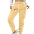 thumbnail image 1 of FAIWAD Women's Plus Size Fleece Lined Sweatpants Fall Winter Warm Elastic Waist Drawstring Joggers Pants, 1 of 6