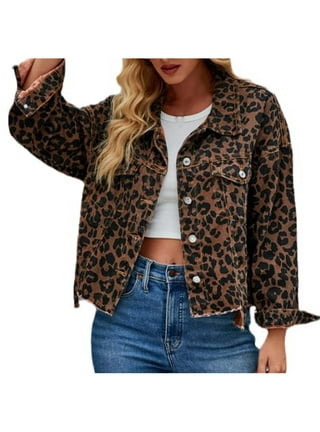 Denim cheetah best sale jacket