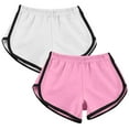 thumbnail image 1 of FAIWAD Women's Plus Size Shorts Gym Yoga Shorts Summer Elastic Waisted Running Active Dance Shorts, Pack of 2, 1 of 7