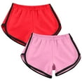 thumbnail image 1 of FAIWAD Women's Plus Size Shorts Gym Yoga Shorts Summer Elastic Waisted Running Active Dance Shorts, Pack of 2, 1 of 7