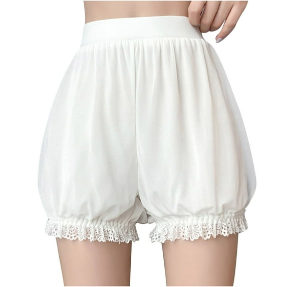 FAIWAD Women's Safety Shorts Elastic High Waist Lantern Cinch Bottom Underwear Shorts for Under Dress