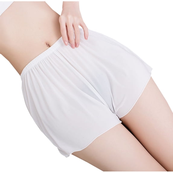 FAIWAD Women's Safety Shorts Ice Silk Underwear Stretchy Lightweight Boyshorts Summer Breathable Bottoming Shorts