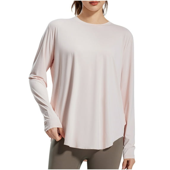 FAIWAD Women's Seamless Workout Tops Long Sleeve Breathable Quick Dry Hiking Shirts Lightweight Outdoor Athletic Clothing