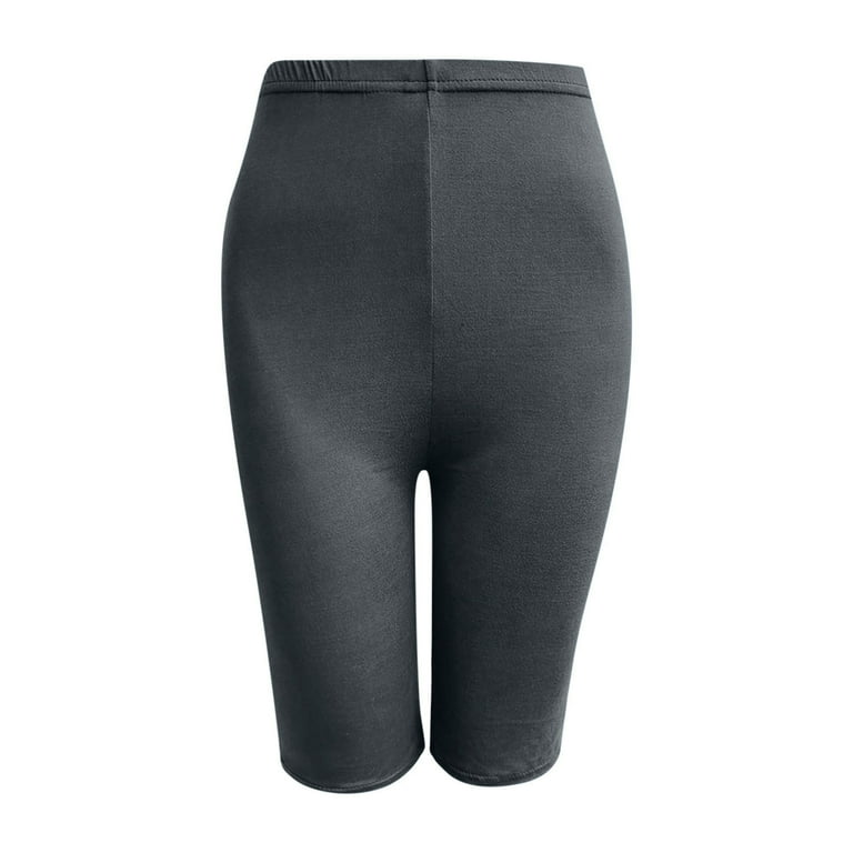 FAIWAD Women's Short Leggings High Waist Slim Stretchy Basic