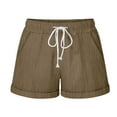 thumbnail image 1 of FAIWAD Women's Shorts Straight Leg Drawstring Elastic Waist Summer Shorts Casual Classic Sport Shorts with Pockets, 1 of 6