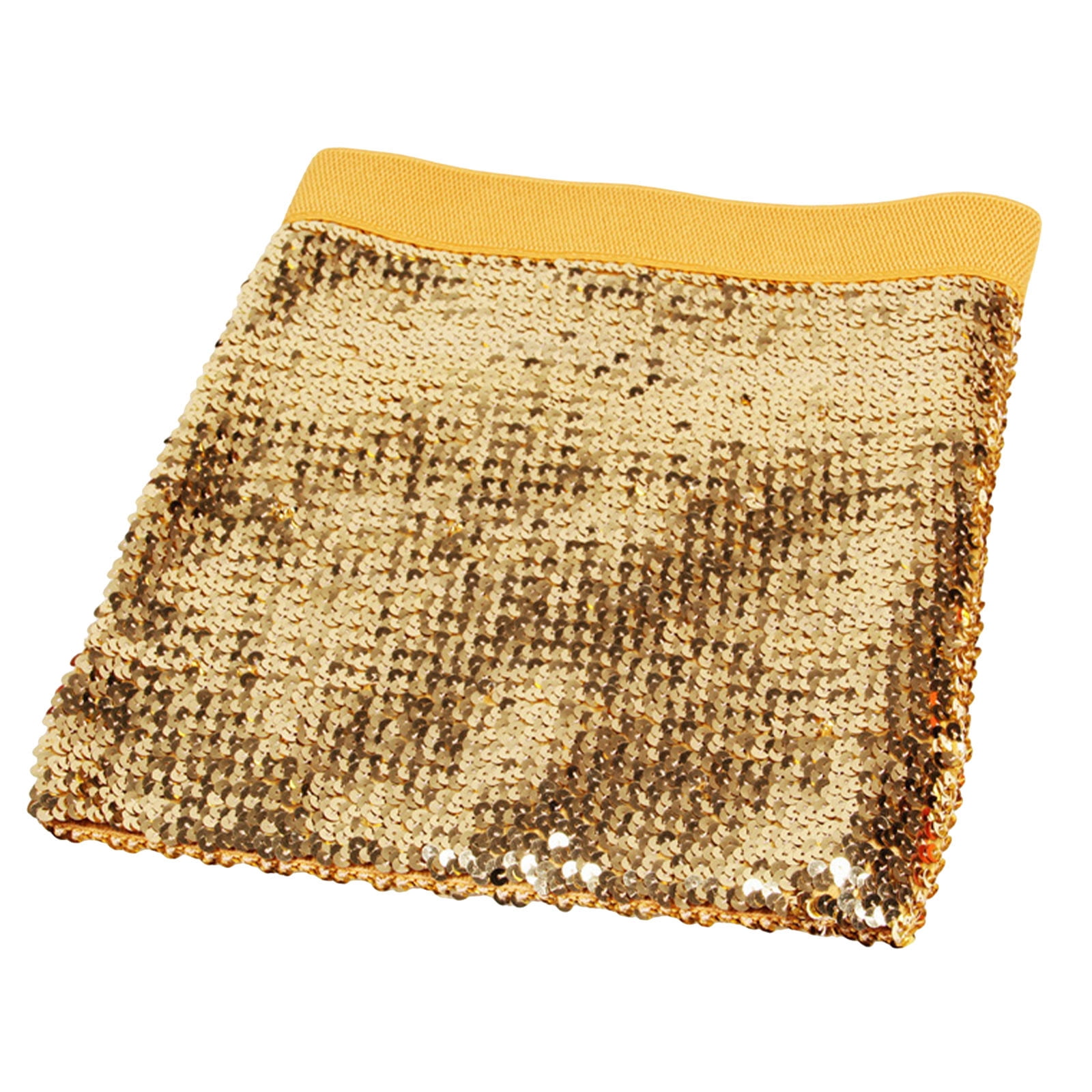 FAIWAD Women's Stretch High Waisted Sequin Skirts Shiny Sequin