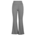 thumbnail image 1 of FAIWAD Women's Stretch Slim Bootcut Pants Solid Color Straight Leg Yoga Pants Ladies Workout Pants (X-Large, Gray), 1 of 5