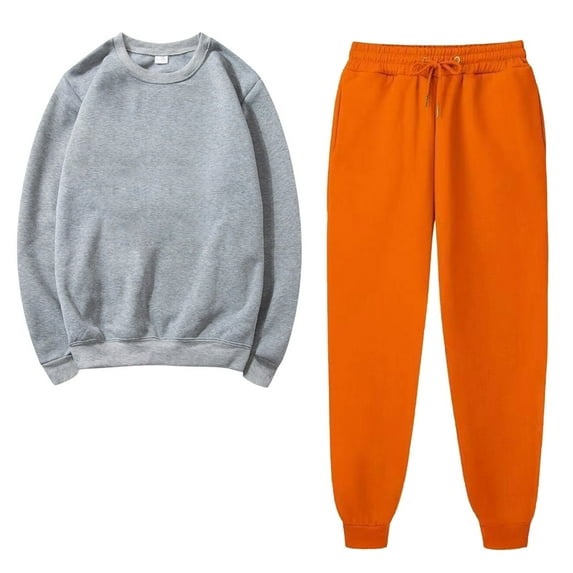 FAIWAD Women's Sweatsuit Set 2 Piece Outfit Long Sleeve Round Neck Pullover Tops and Sweatpants Outfits Sets