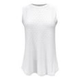 thumbnail image 1 of FAIWAD Women's Tank Tops Round Neck Sleeveless Lace Crochet Hollow T Shirts Casual Loose Tunic Tops, 1 of 4