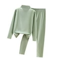 thumbnail image 1 of FAIWAD Women's Thermal Underwear Set Turtleneck Long Sleeve Top with Long Pants Stretch Comfy Underwear Set, 1 of 3