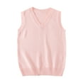 thumbnail image 1 of FAIWAD Women’s V Neck Sweater Vest Casual Solid Color Sleeveless Knit Pullover Classic School Uniform Sweaters Waistcoat, 1 of 3