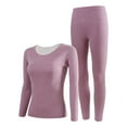 thumbnail image 1 of FAIWAD Womens 2 Peice Outfit Fall Winter Warm Long Sleeve Top and High Waist Pants Basic Lounge Set, 1 of 3