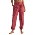 thumbnail image 1 of FAIWAD Womens Ankle Sweatpants Lightweight Loose Joggers Casual Comfy Stretch Yoga Workout Pants, 1 of 2