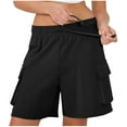 thumbnail image 1 of FAIWAD Womens Casual Running Shorts Summer High Waisted Workout Cargo Shorts Lightweight Quick-Dry Lounge Shorts, 1 of 6